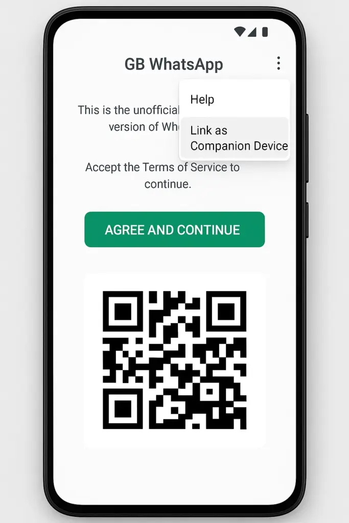 Step 2: Link GB WhatsApp as Companion Device